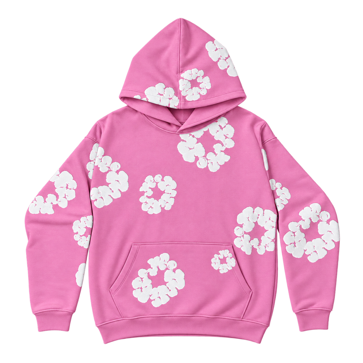 Cotton Wreath Hoodie – Pink
