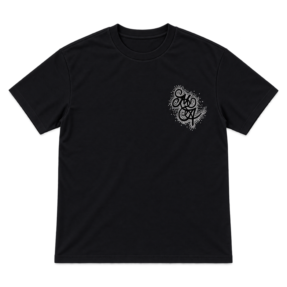 Crystal Script Tee – Black